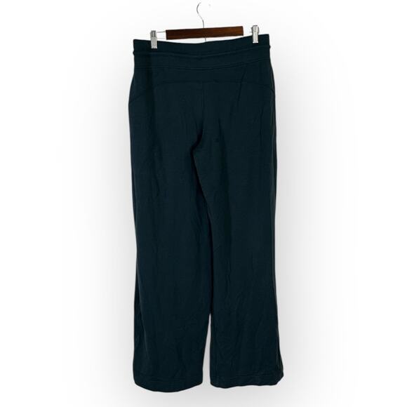 Athleta Seasoft Straight Leg Pants Large Blue High Rise Elastic Waist Pull On - Picture 2 of 5